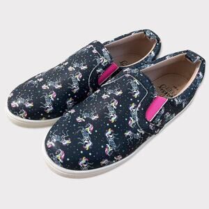 Monkey Feet Unicorn Slip On Glow In The Dark Girls Size 7-8